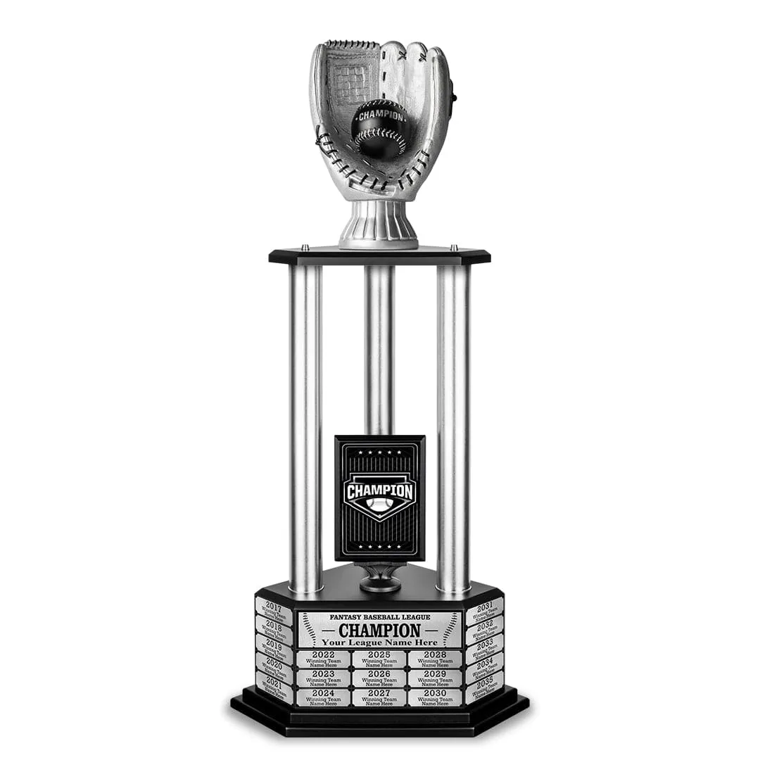 26-36” Silver Baseball Trophy