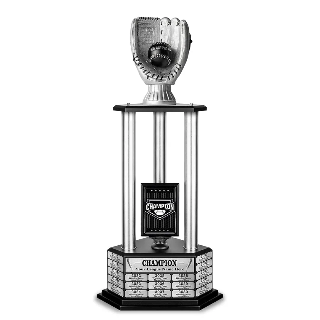 26-36” Silver Baseball Trophy