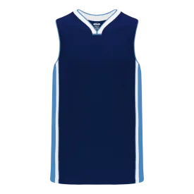 Athletic Knit (AK) B1715A-761 Adult Navy/Sky Blue/White Pro Basketball Jersey