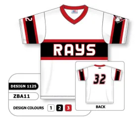 Athletic Knit Custom Sublimated V-Neck Baseball Jersey Design 1125