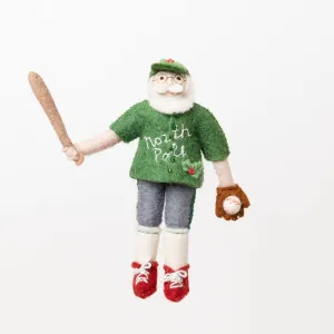 Baseball Santa Ornament