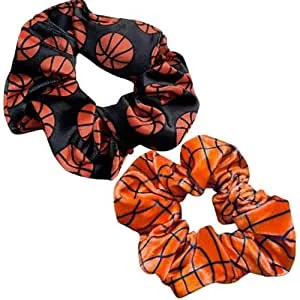 Basketball Premium Velvet Scrunchie- 2pc Set