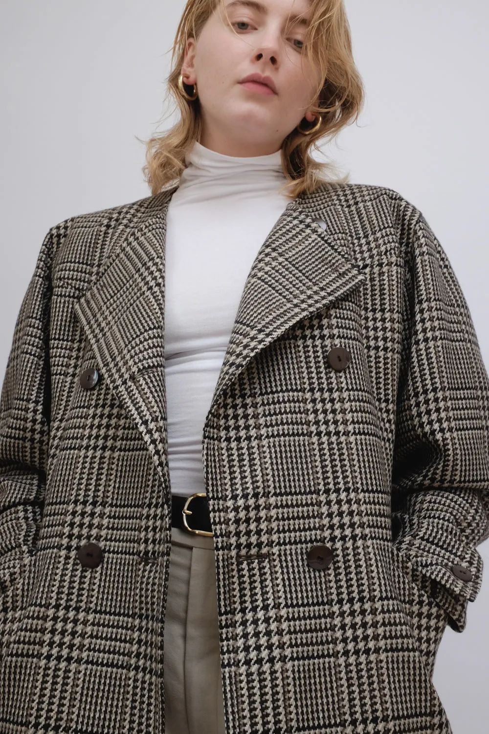 ESCADA VINTAGE TARTAN WOOL BLAZER