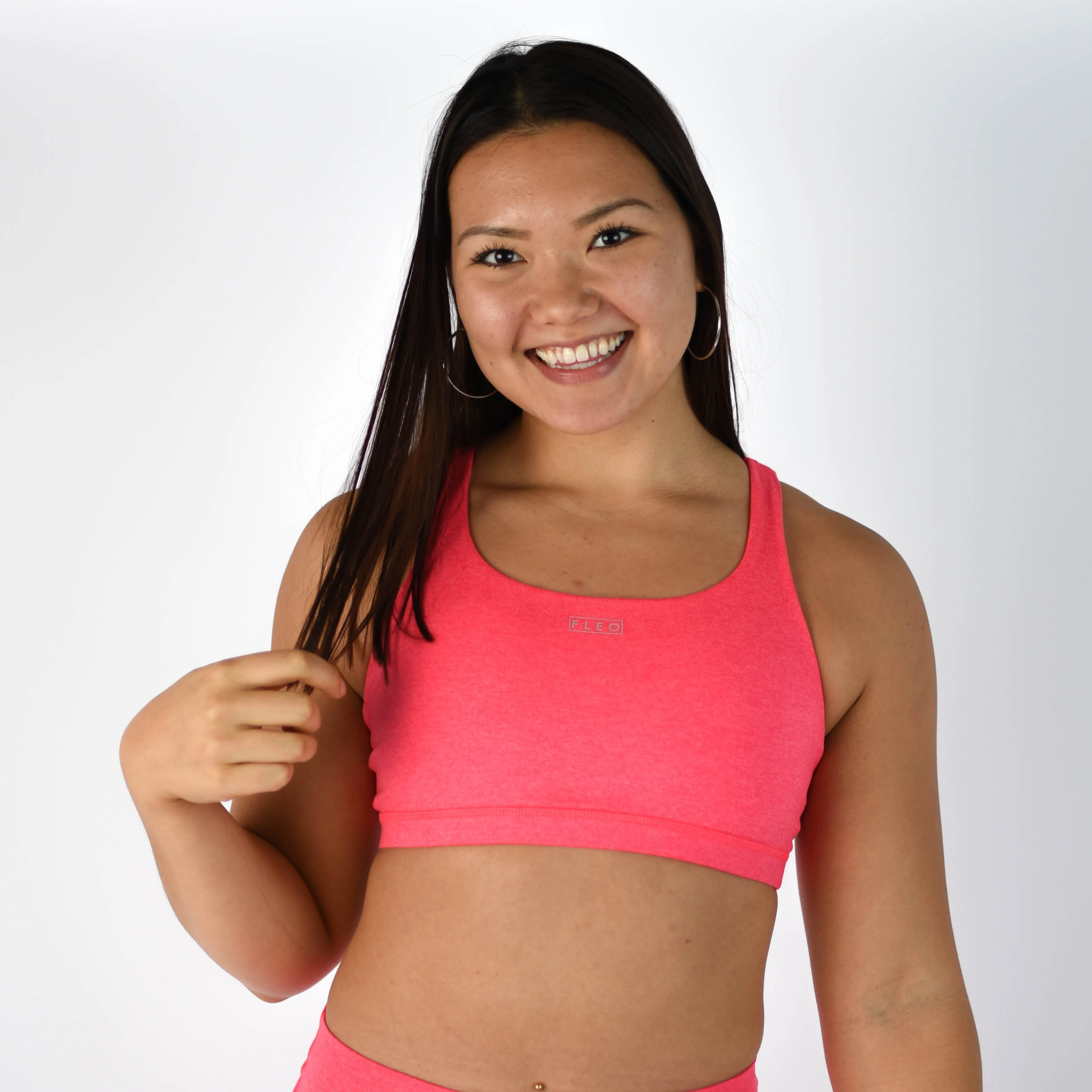 FLEO Isla Sports Bra - Heather Neon Punch