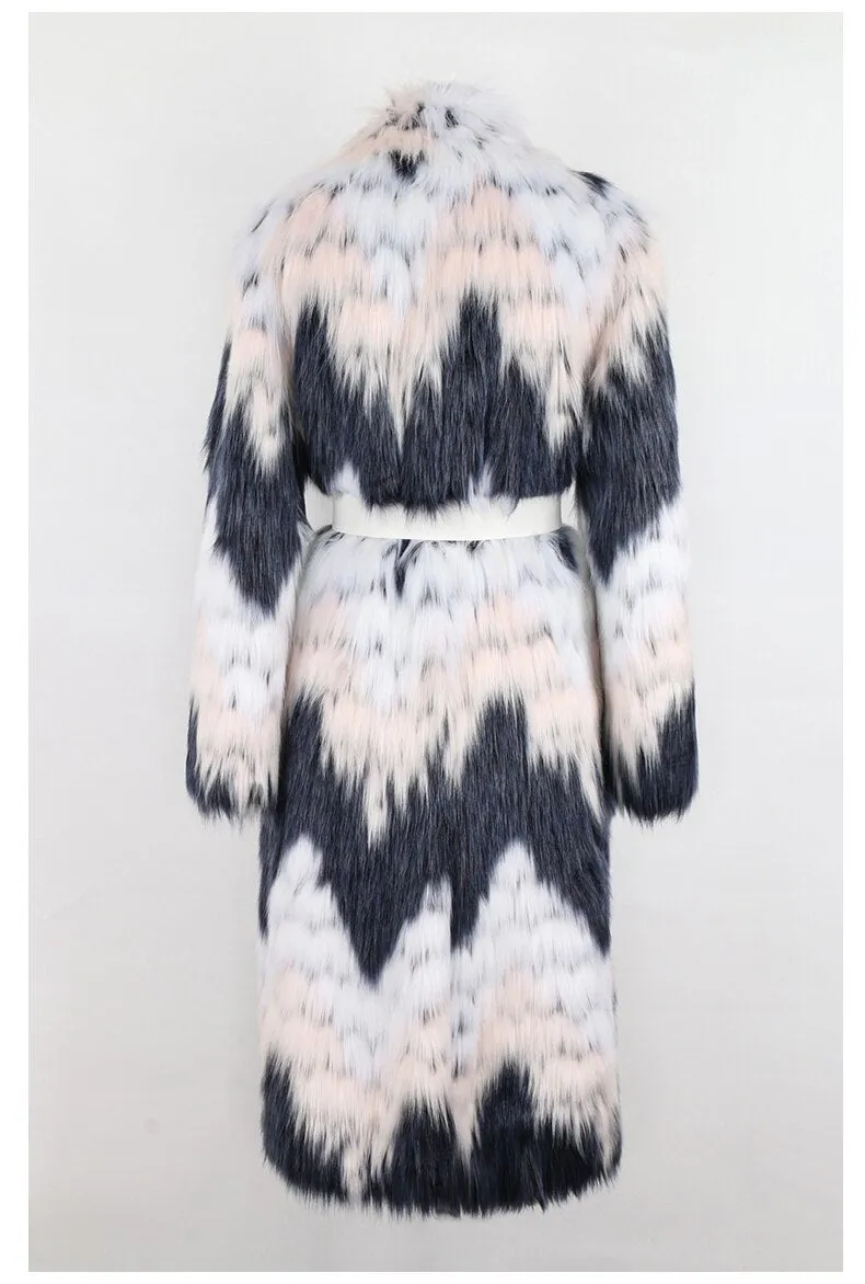 Fluffy Faux Fur Winter Overcoat