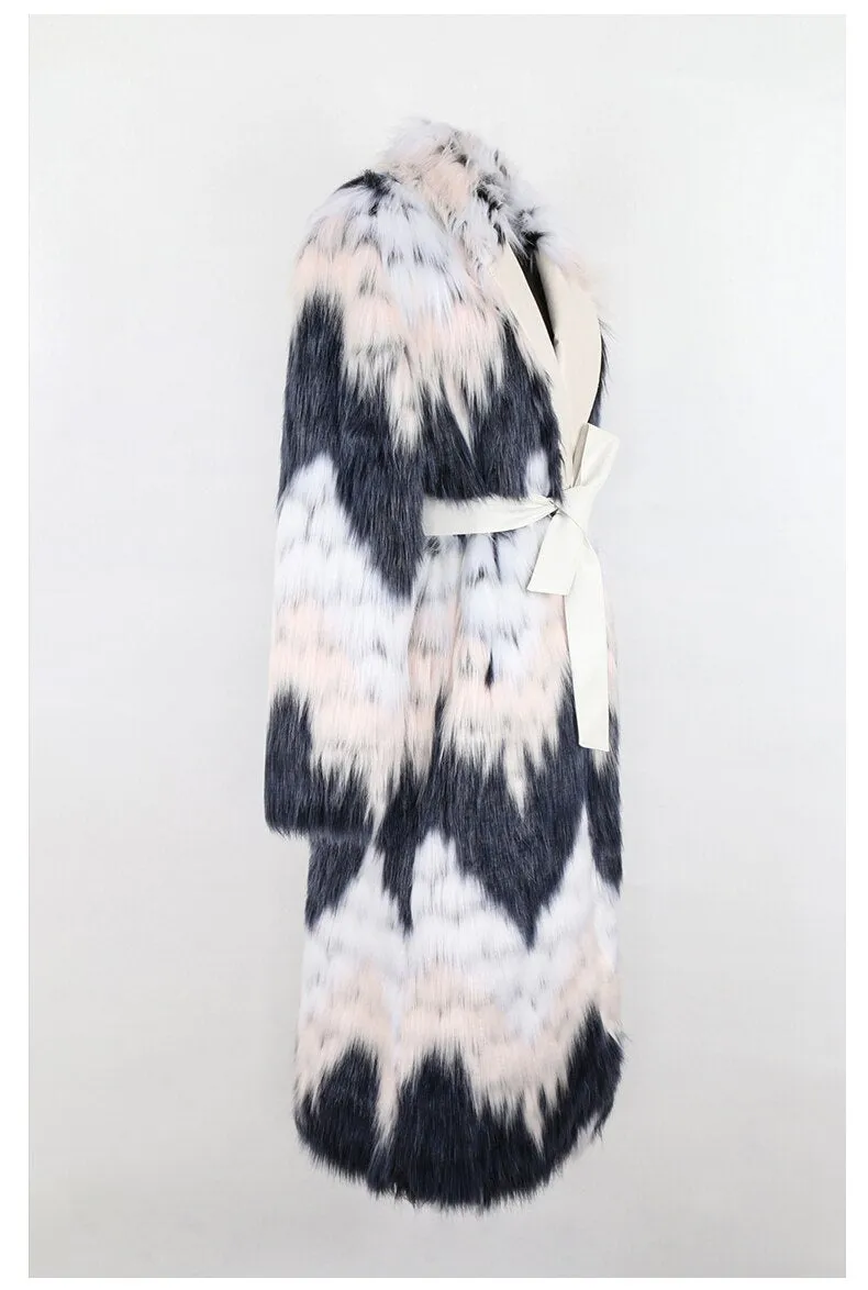 Fluffy Faux Fur Winter Overcoat