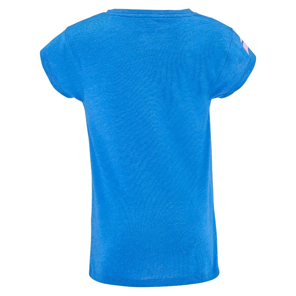 Girls` Exercise Cotton Tennis Tee