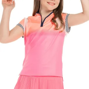 Girls' Summer Glow Short Sleeve Tennis Top Pink