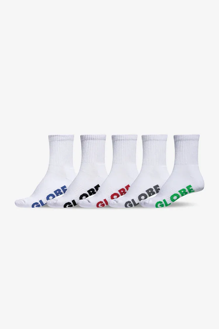 Globe School Socks - Crew 5 Pack