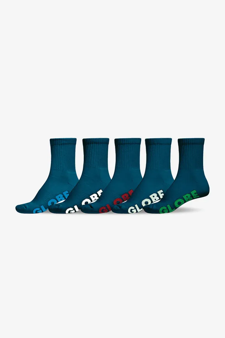 Globe School Socks - Crew 5 Pack