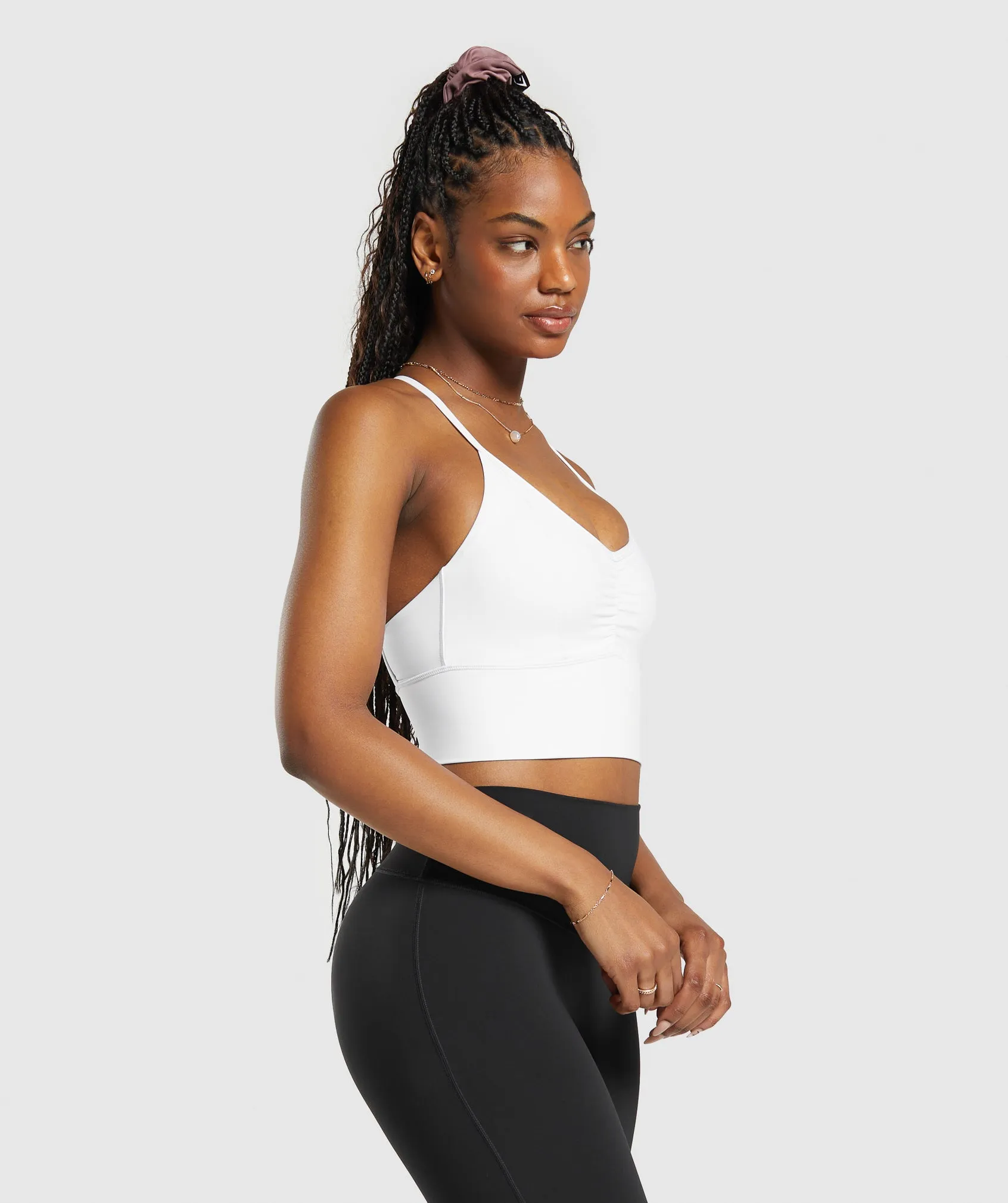 Gymshark Elevate Longline Sports Bra - White