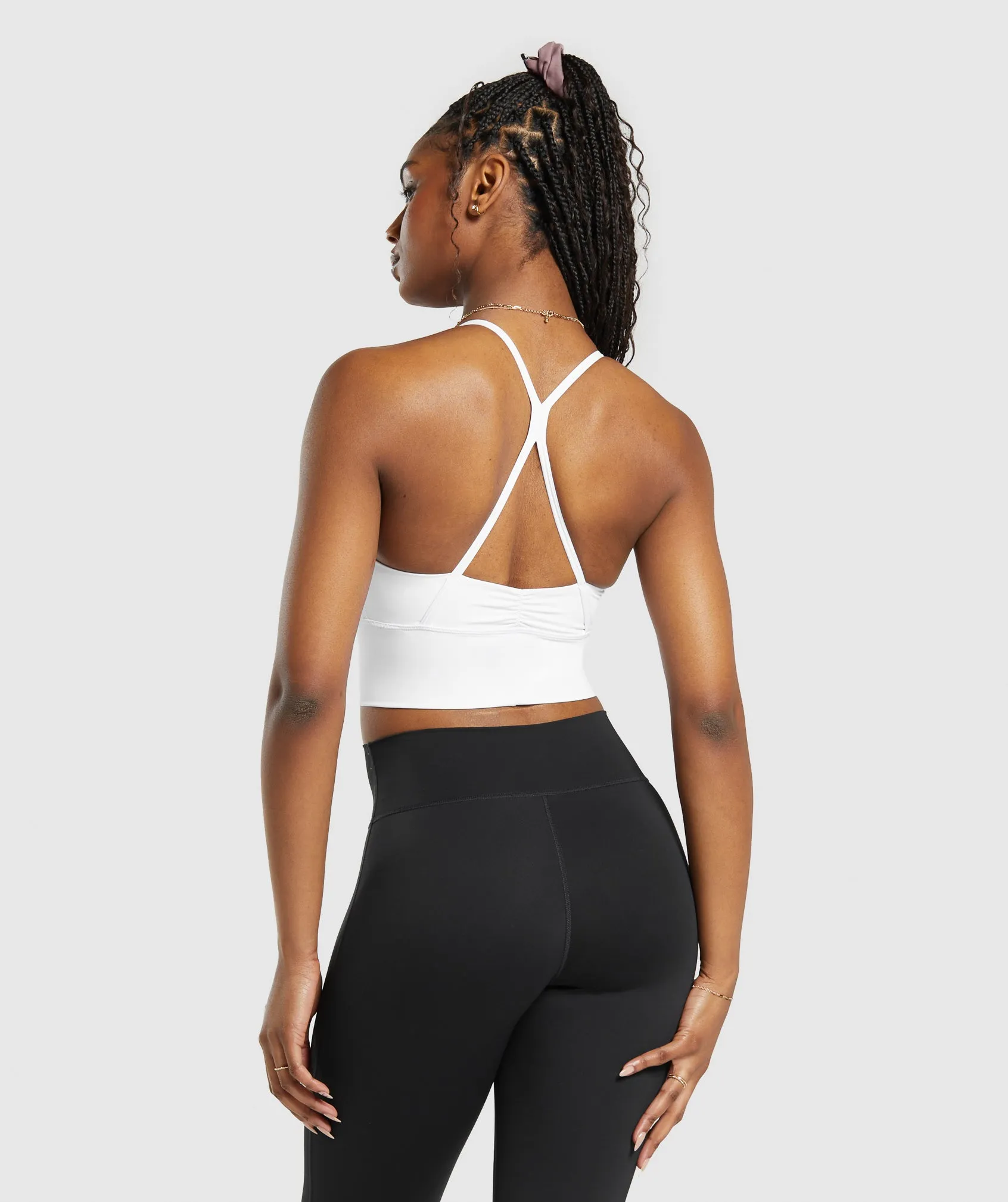 Gymshark Elevate Longline Sports Bra - White