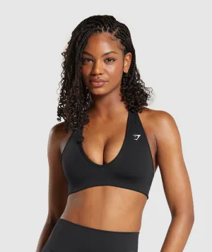 Gymshark Halterneck Sports Bra - Black