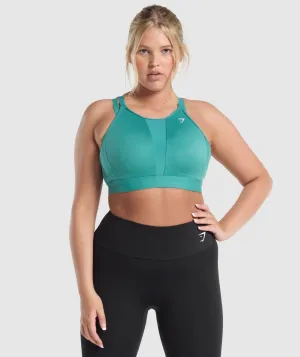 Gymshark Mesh Neckline Sports Bra - Teal