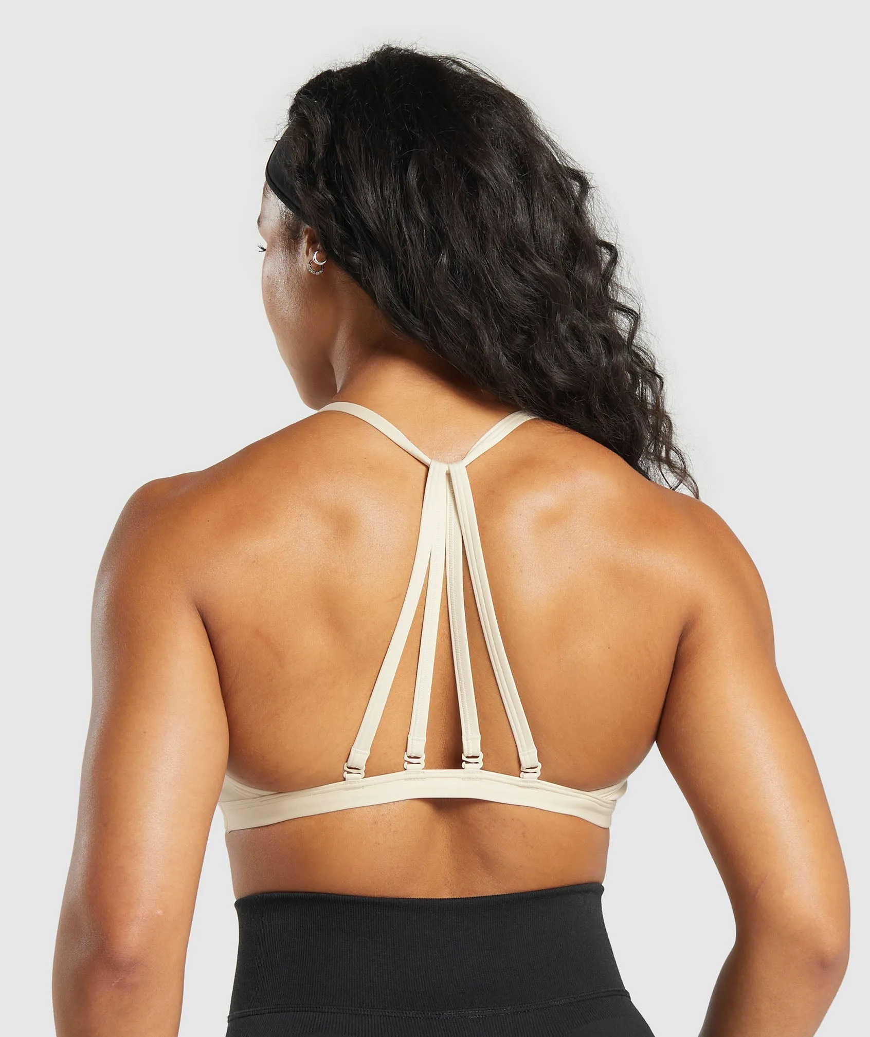 Gymshark Minimal Sports Bra - Ecru White