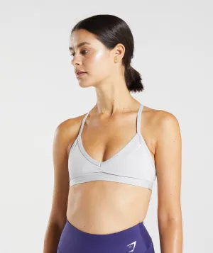 Gymshark Minimal Sports Bra - Light Grey