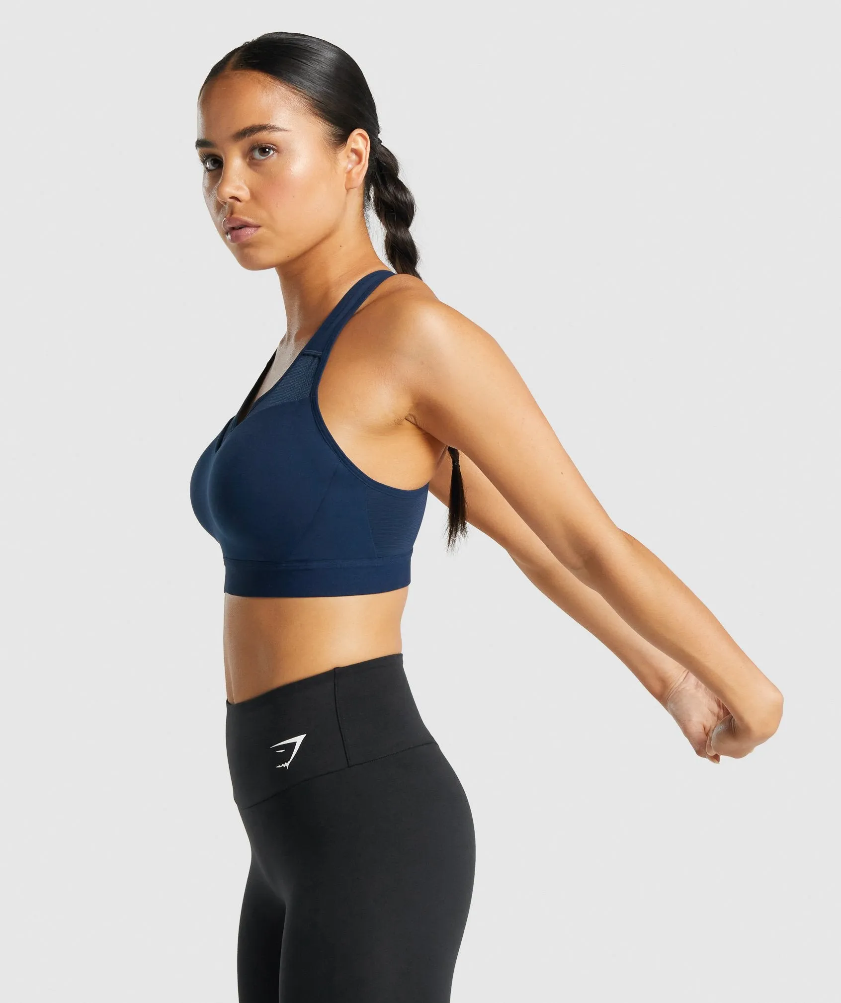 Gymshark Open Back Sports Bra - Navy