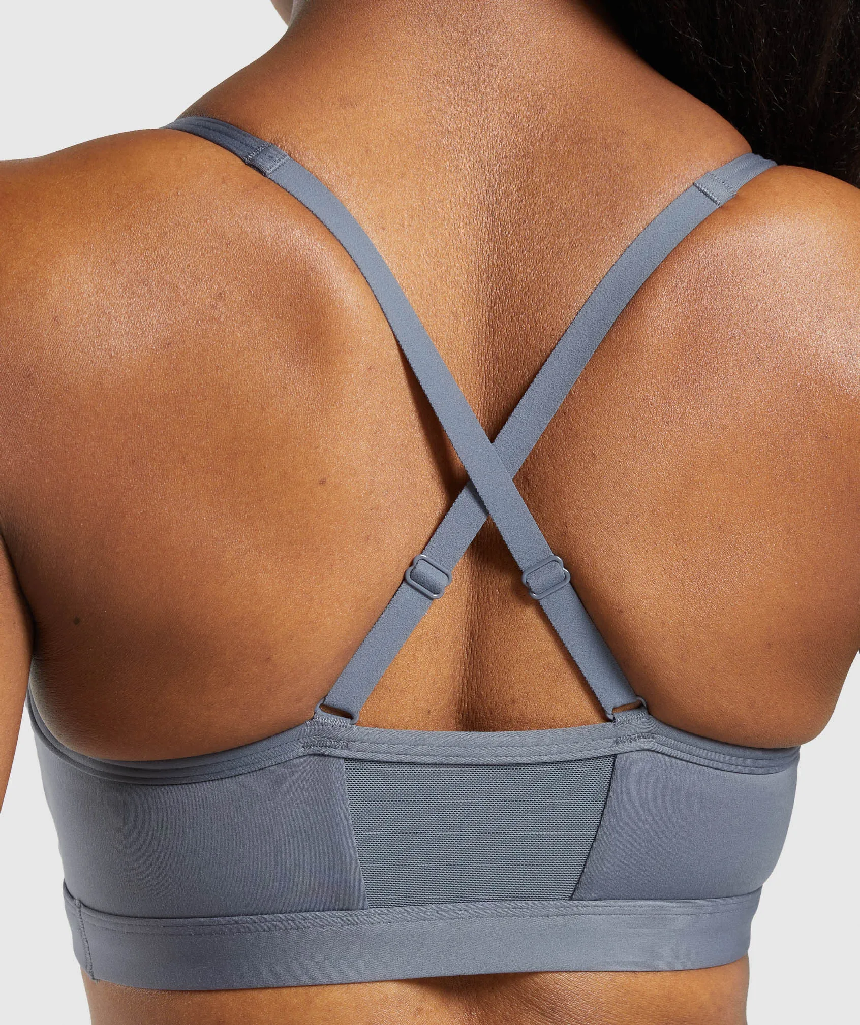 Gymshark Ruched Sports Bra - Iron Blue