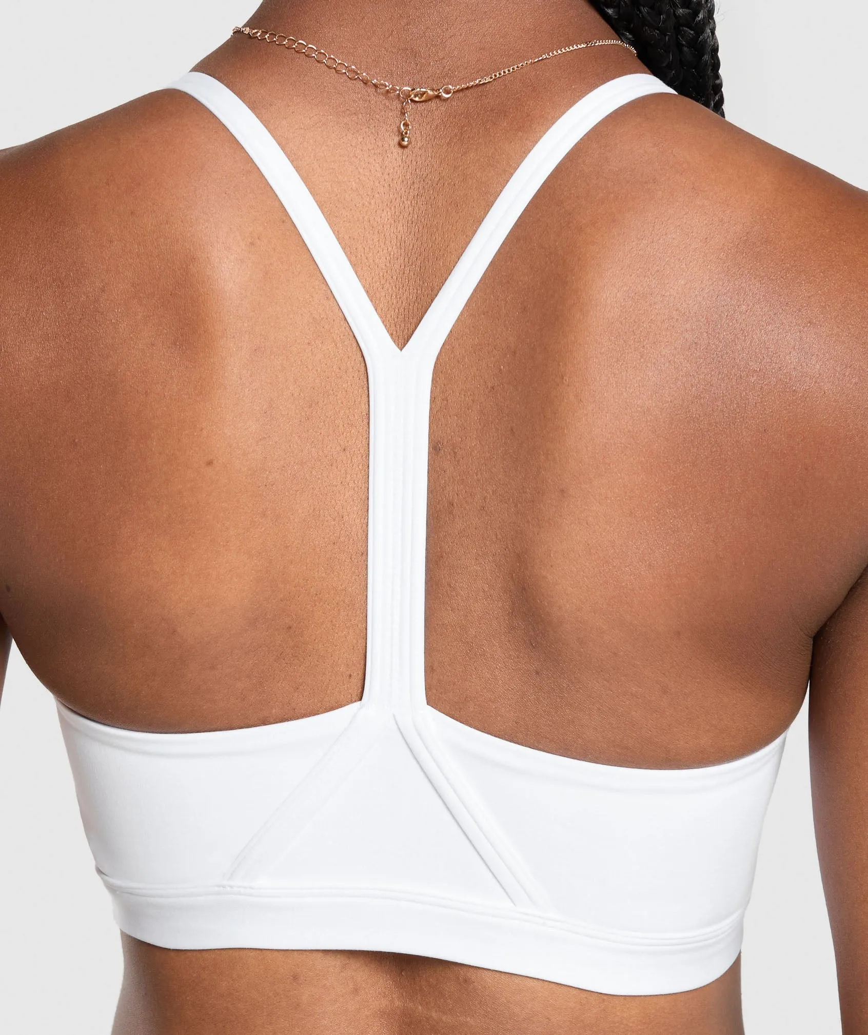 Gymshark V Neck Sports Bra - White