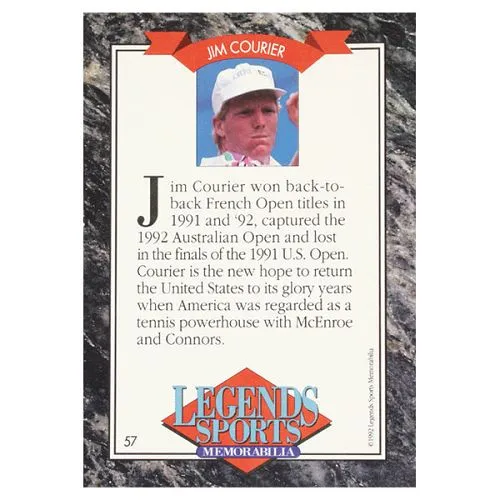 Jim Courier Red Foil Legends Card