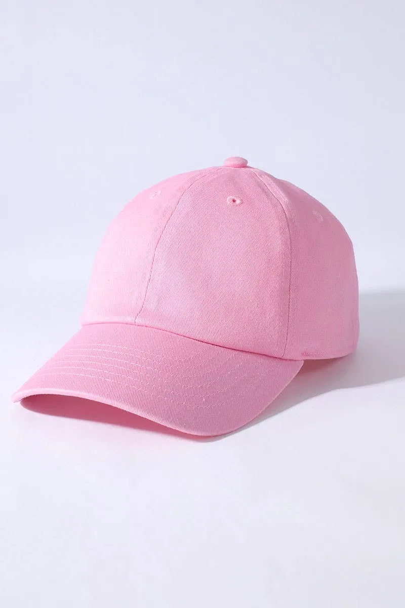 Kids Baseball Cap | Light Pink