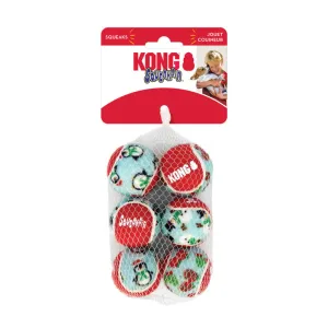 KONG Christmas Air Squeaker Balls Small Dog Toy 6 Pack***