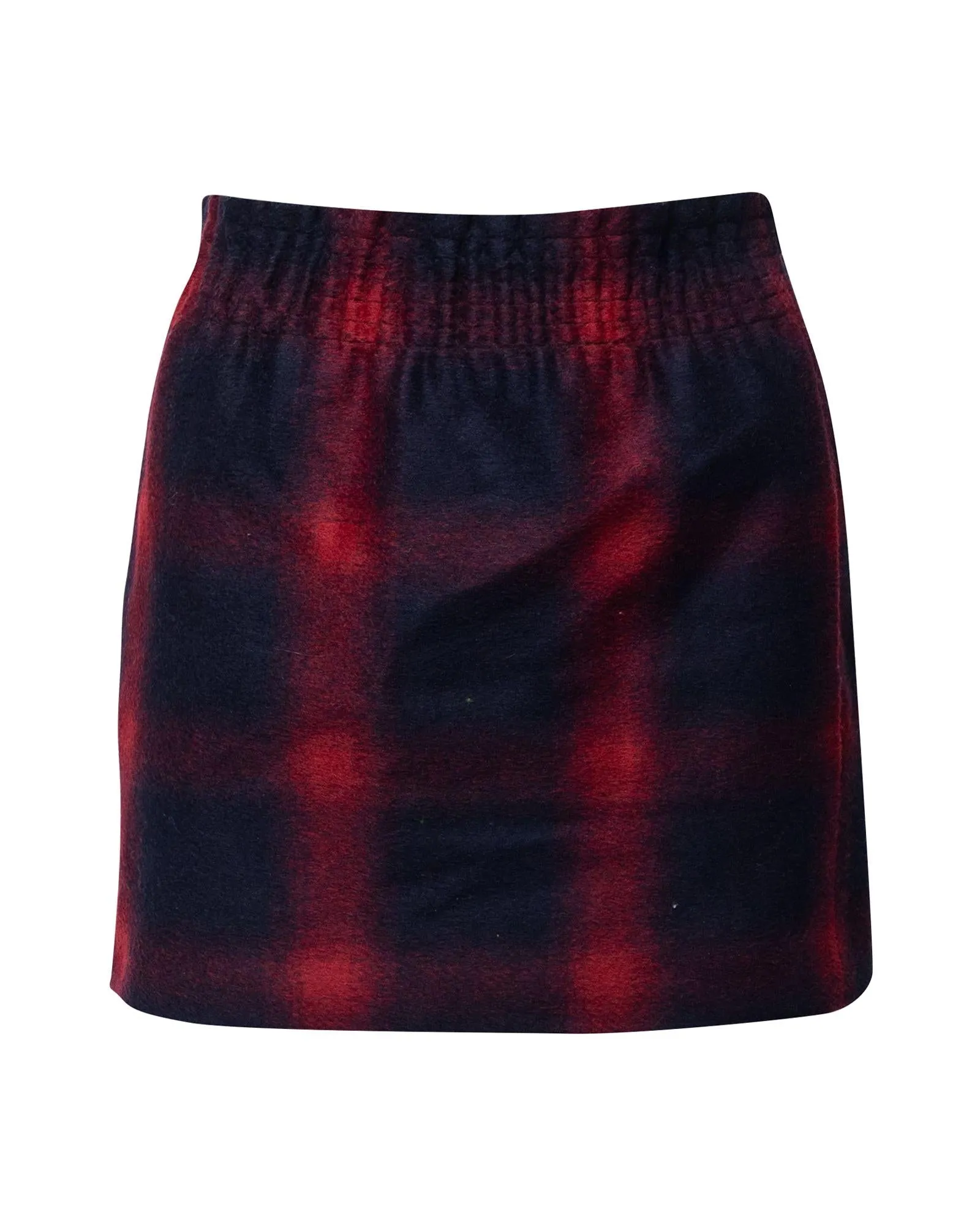 Multicolor Plaid Wool Mini Skirt by Maje