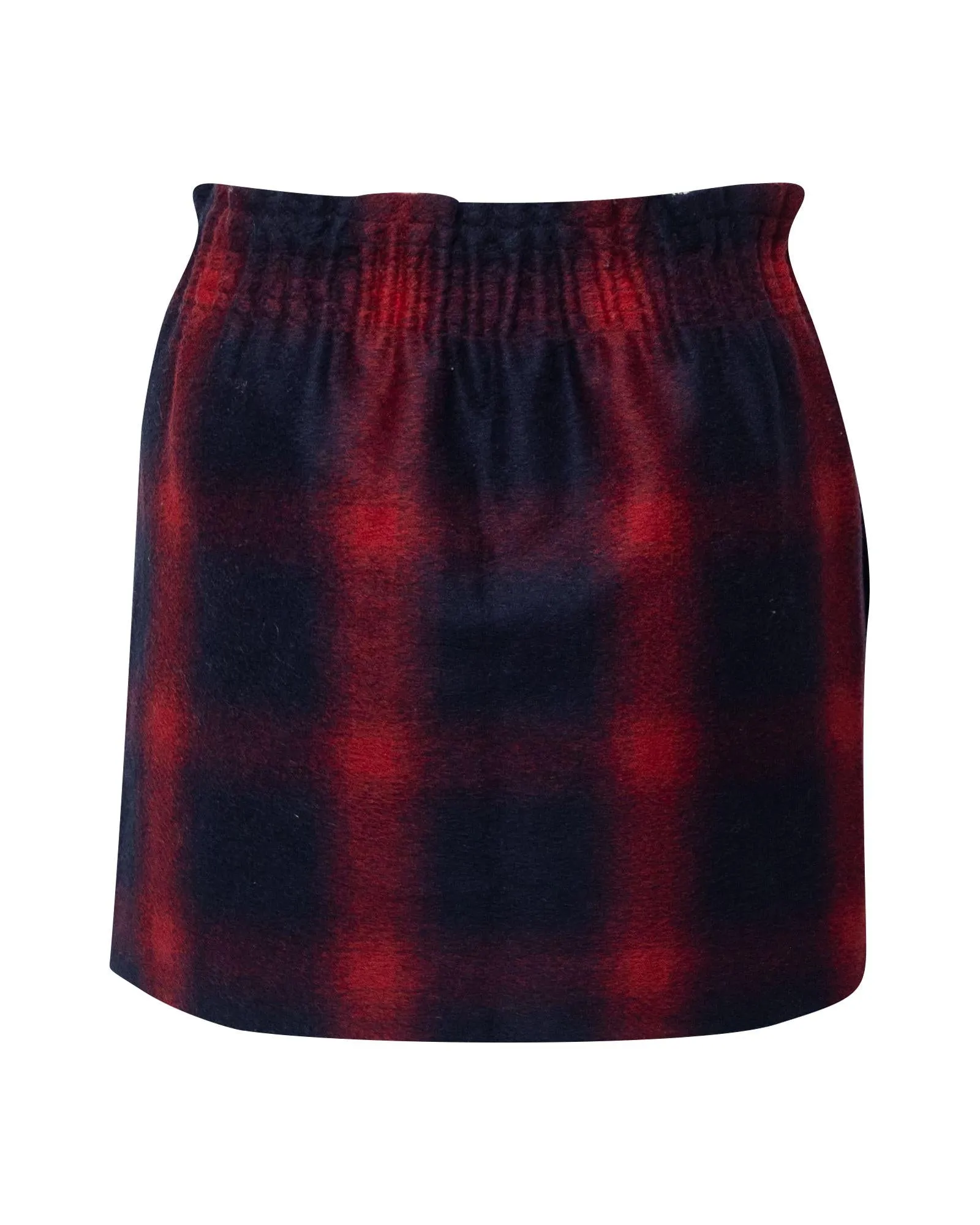 Multicolor Plaid Wool Mini Skirt by Maje