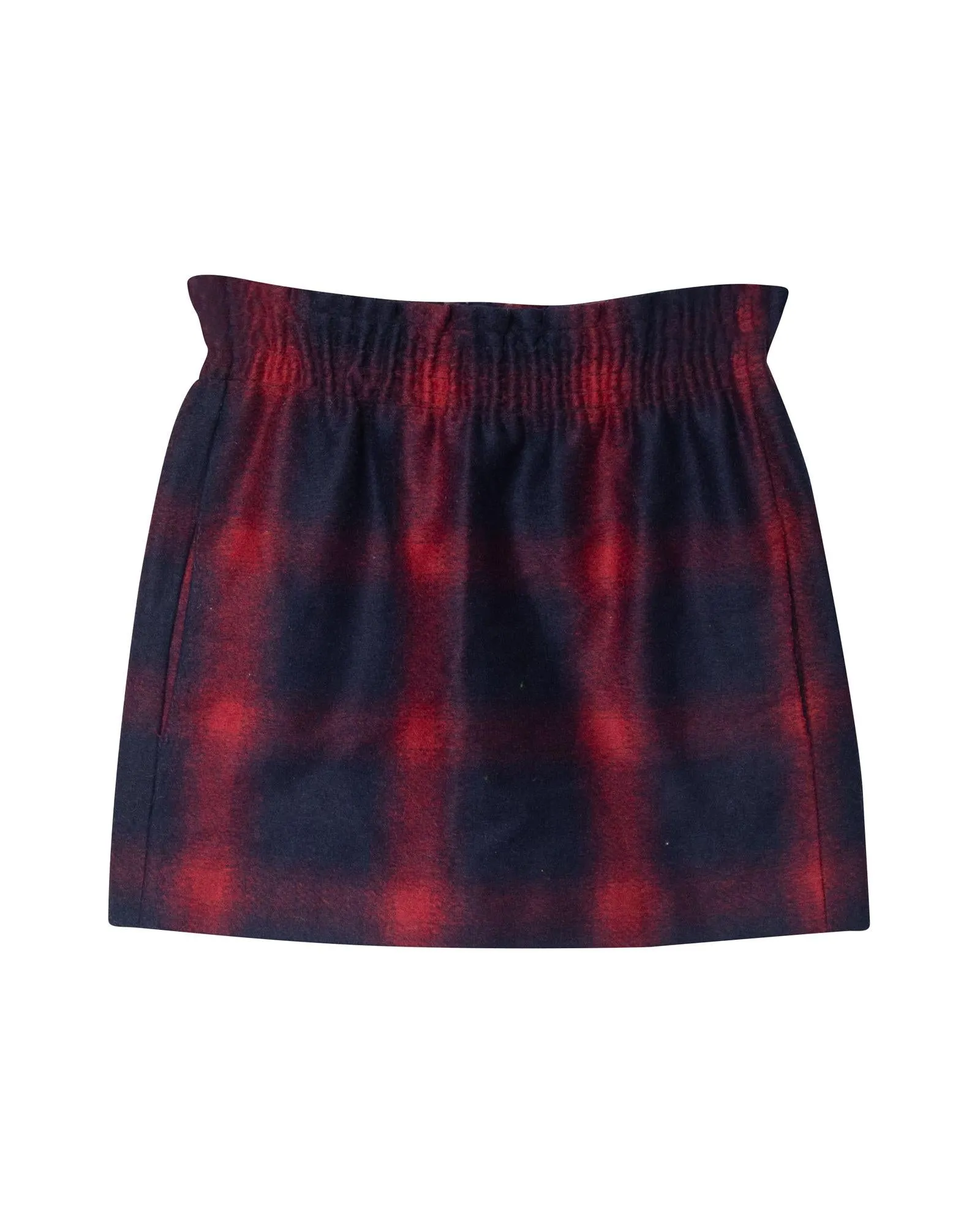 Multicolor Plaid Wool Mini Skirt by Maje