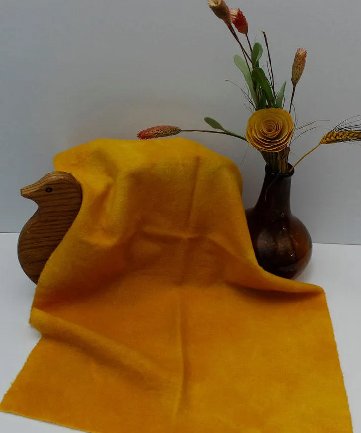 MUSTARD Hand Dyed YARD Wool Fabric for Wool Applique and Rug Hooking