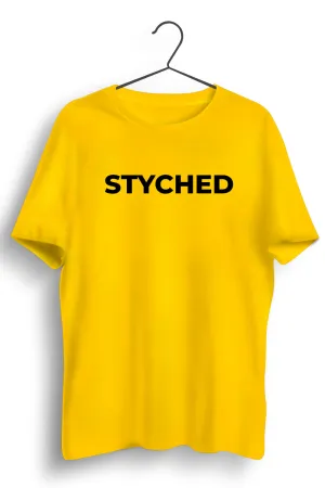 Paytm Exclusive - Styched Font Yellow Tshirt