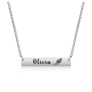 Personalized Running Track and Field Bar Necklace