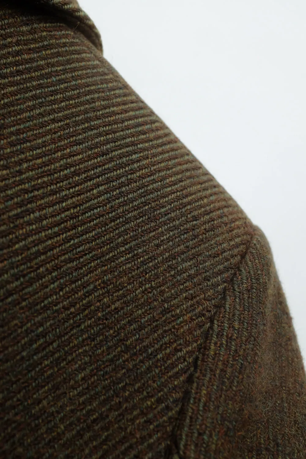 PURE WOOL VINTAGE GREEN BROWN COAT