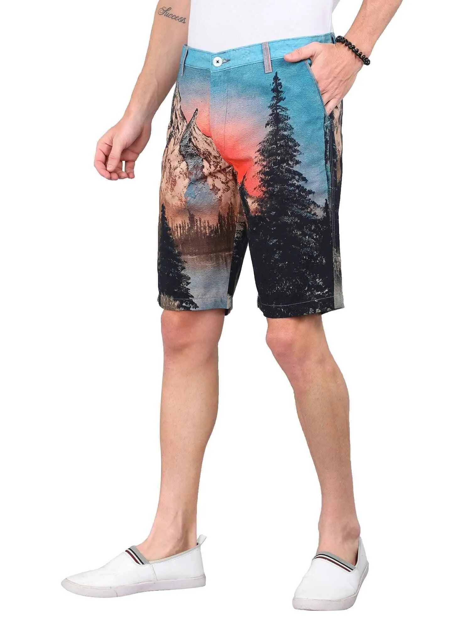 Snow Peak Digital Printed Cotton Men's Shorts