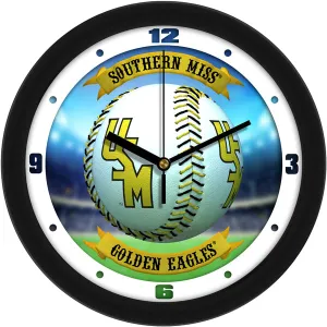 Southern Miss Wall Clock - Baseball Home Run