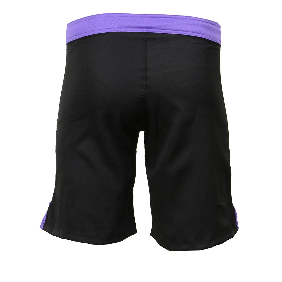 X-Fitness XFM7004 Men's Black and Purple MMA Fight Shorts - BJJ, No Gi, Grappling, Jiu Jitsu Combat